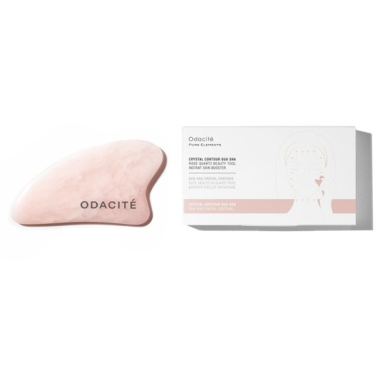 Gua Sha Crystal Contour Rose Quartz